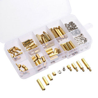 120 Pcs/Box M3 Stainless Steel Screw Nut Brass Column Kit