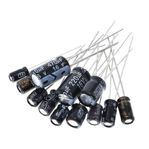 120pcs 12 value 1uF-470uF Electrolytic Capacitor