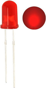 5mm Diffused Bright LED Diode Red