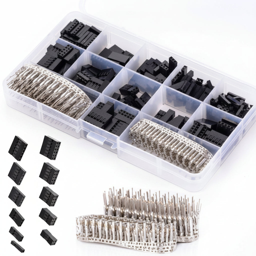 620pcs 2.54mm/0.1" Connectors Wire Jumper Cable Pin Header Kit