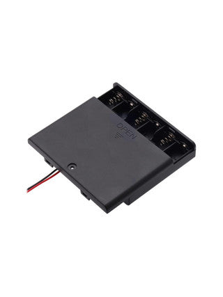 6 X AA Plastic Battery Holder with Cover
