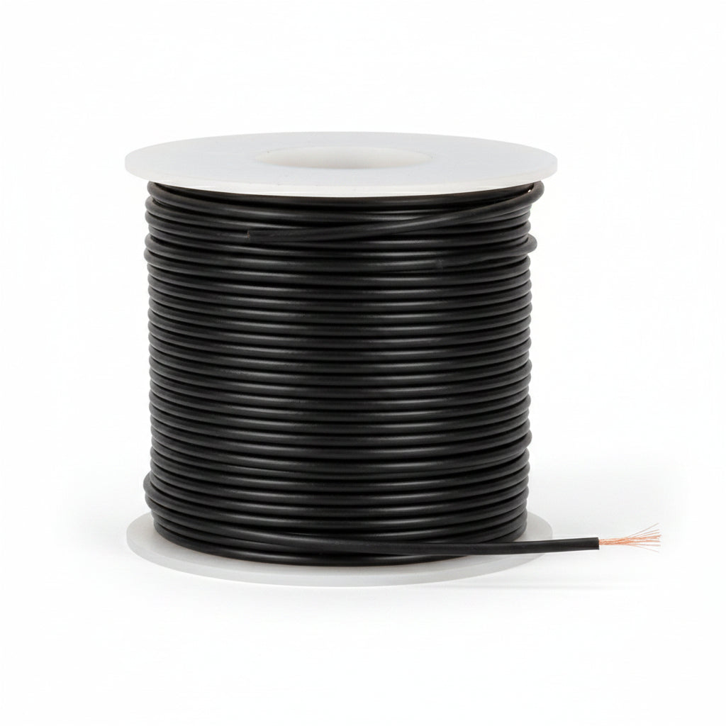 18 Awg Stranded Hook Up Wire- Black - 1 Metre