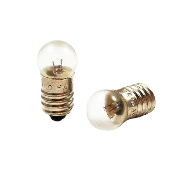 E10 Miniature Screw Base Light Bulbs, 6.3V / 0.5A