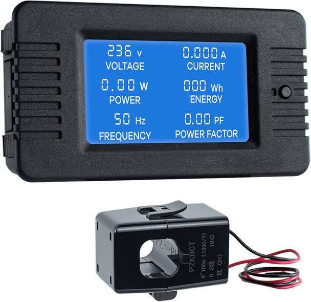 PZEM-022 CT 100A AC Digital Display Power Monitor Meter Open CT