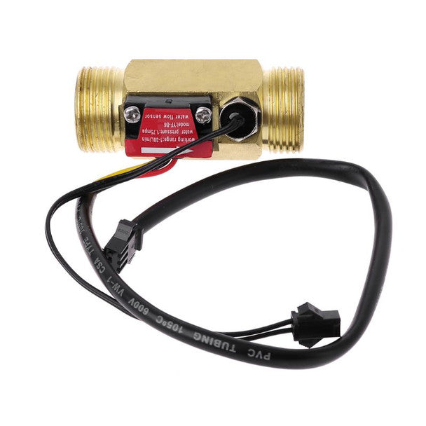 YF-B6 BSP G3/4" 130L/Min Flow meter with Temperature Probe