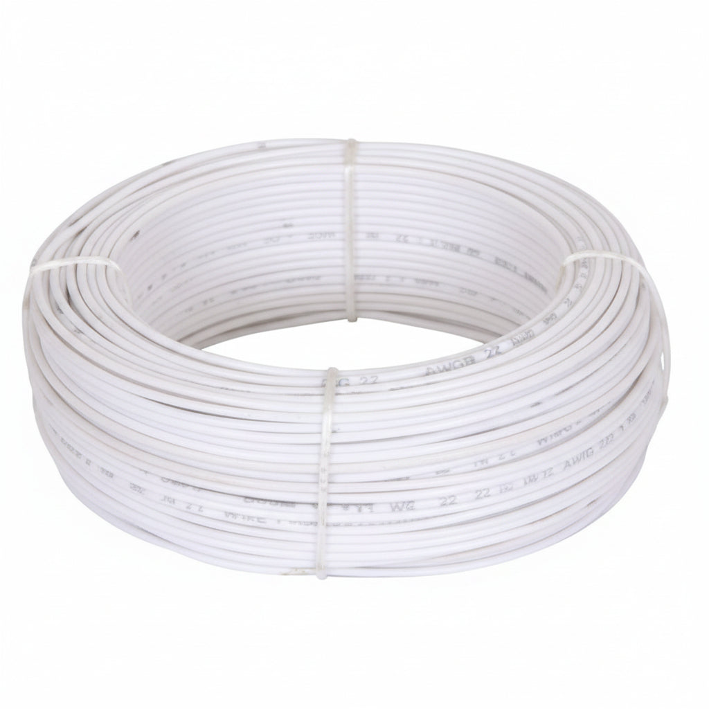 White Stranded Insulated Project Wire - 1 Metre