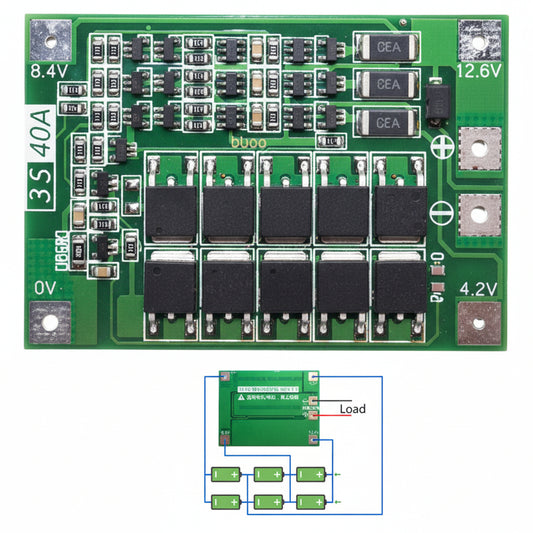 18650 BMS Board 3S 25A Balanced 12.6V