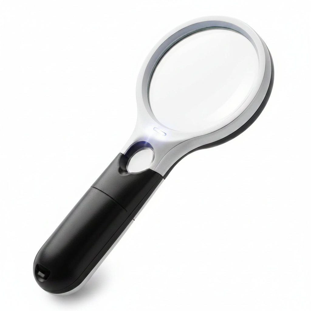 45X Handheld 3 LED Illuminated Magnifying Glass