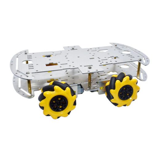 4WD Aluminum Car Chassis With Mecanum Wheels