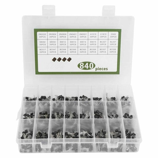 840pcs/set 24Values NPN/PNP Plug-in Triode Kit