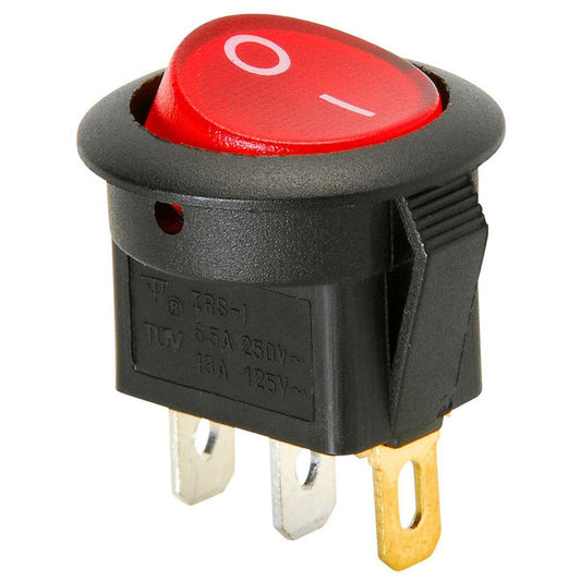 AC 10A/250V 3 Pin Waterproof Round Rocker Switch
