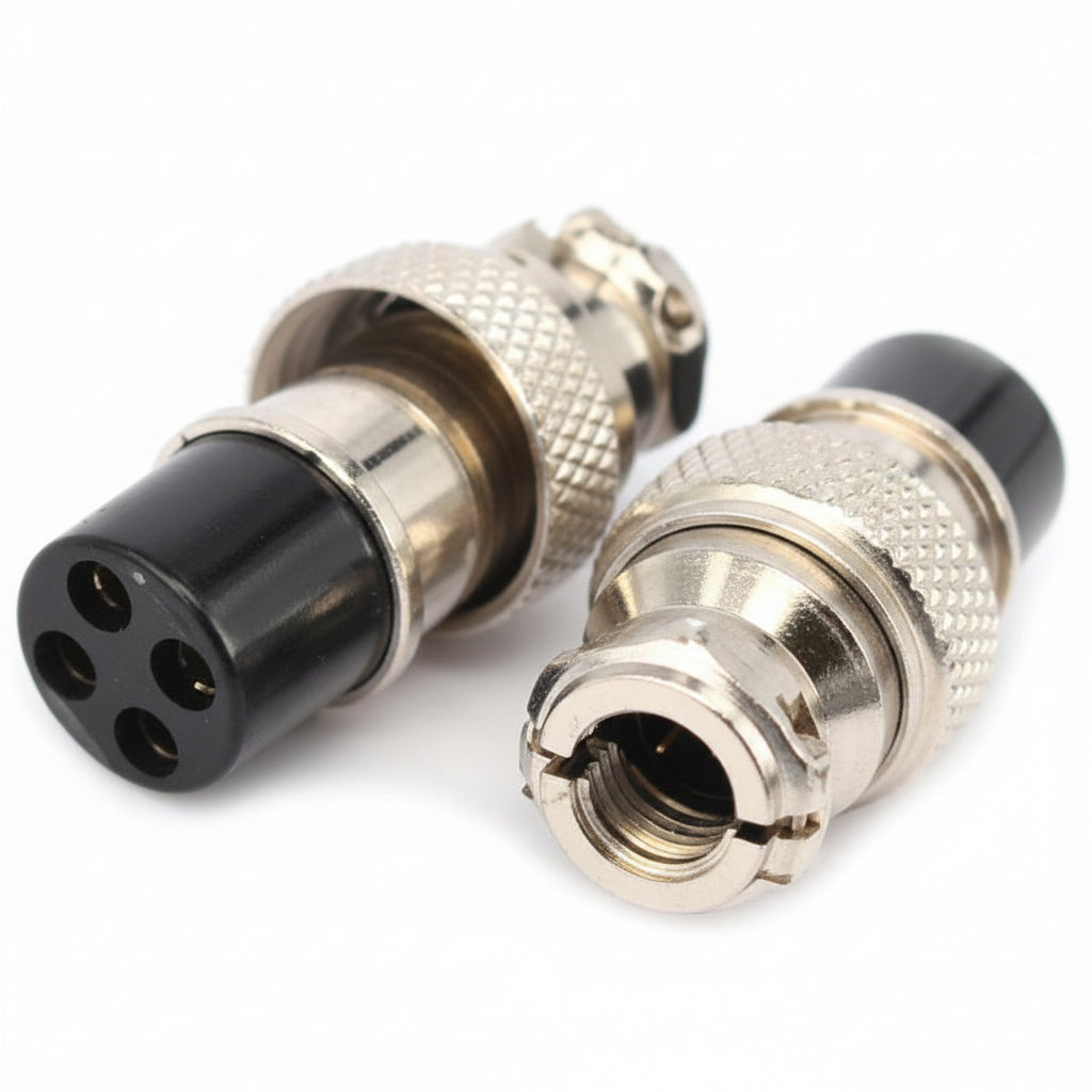 Aviation Plug GX16-4 Metal Male Female Panel Connector