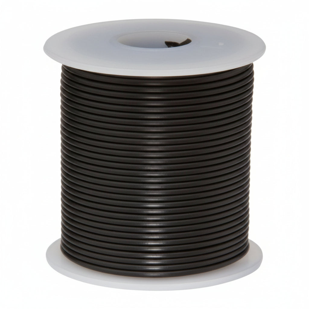 24 Awg Stranded Hook Up Wire- Black - 1 Metre