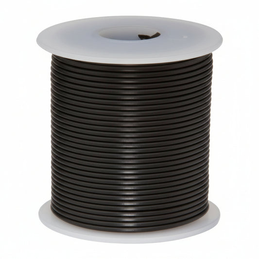 24 Awg Stranded Hook Up Wire- Black - 1 Metre