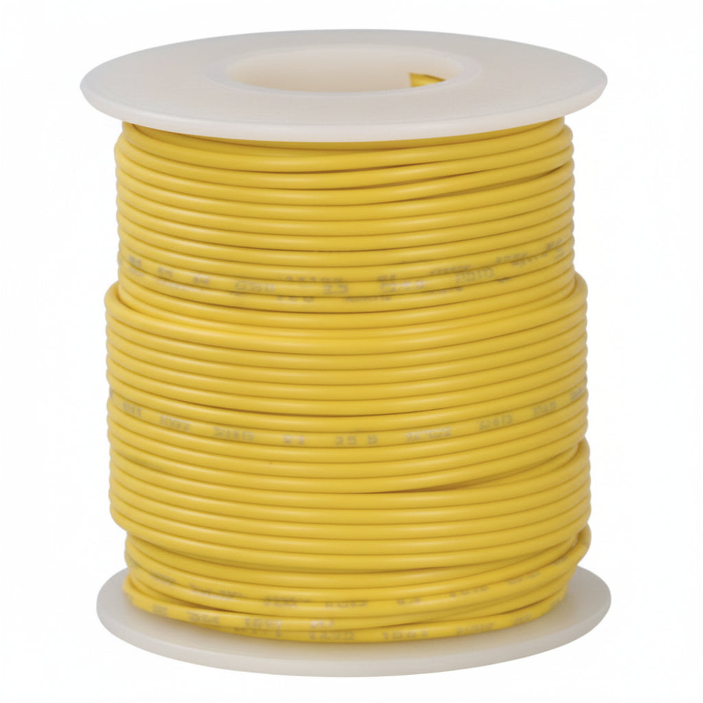 24 Awg Stranded Hook Up Wire- Yellow - 1 Metre