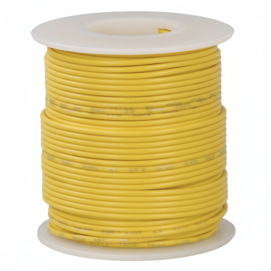 24 Awg Stranded Hook Up Wire- Yellow - 1 Metre