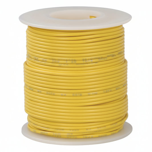 18 Awg Stranded Hook Up Wire- Yellow - 1 Metre
