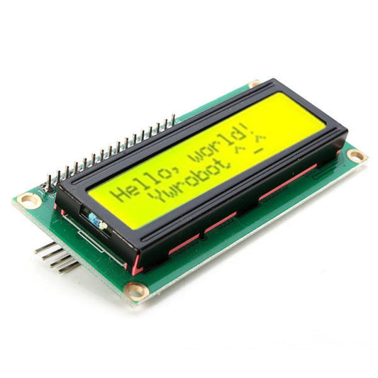 LCD 16x2 yellow backlight /w I2C