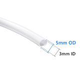 PTFE 3x5mm White Teflon Tube - 1 Meter (3mm ID X 5mm OD)
