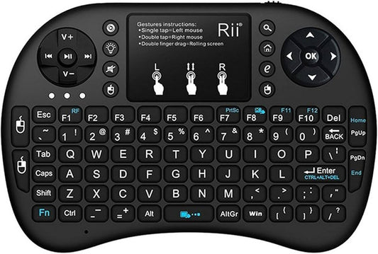 Rii 2.4GHz Mini Wireless Keyboard with Touchpad,QWERTY,LED Backlit,Portable Keyboard