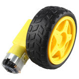 Rubber Wheel + DC TT Motor For Robot Car