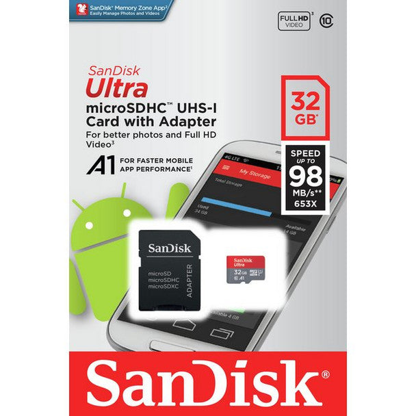 SanDisk Ultra 32GB Class 10 Micro SD card