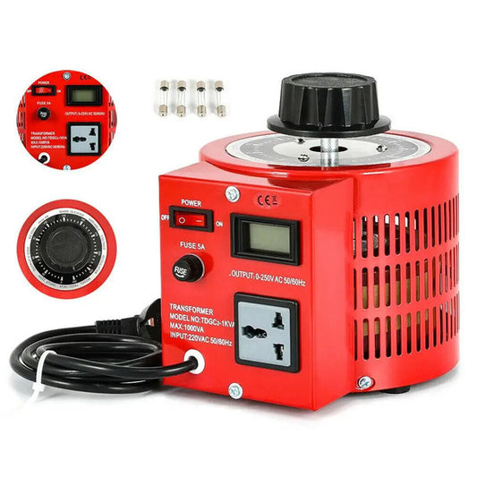 TDGC Meter Display Variac 0-250V Single Phase 2KVA AC Regulator