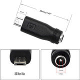 USB Micro to DC Adapter Plugs (5.5 x 2.1mm)