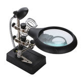 Welding Magnifying Glass With LED Light, 2.5X-10X Lens, Auxiliary Clip