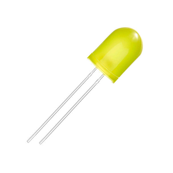 Yellow 10mm Diffused 20mA Round LED