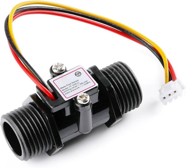 ZJ-S201C G1/2 1-30L/min 5-15V Flow Meter (Black)