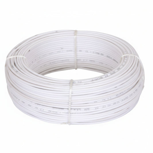 White Stranded Insulated Project Wire - 1 Metre